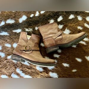 Frye Veronica Shearling Leather Fall Winter Boho Indie Ankle Boots